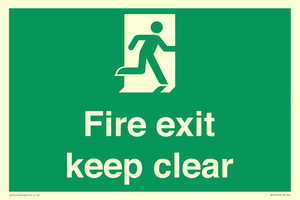 Fire exit keep clear